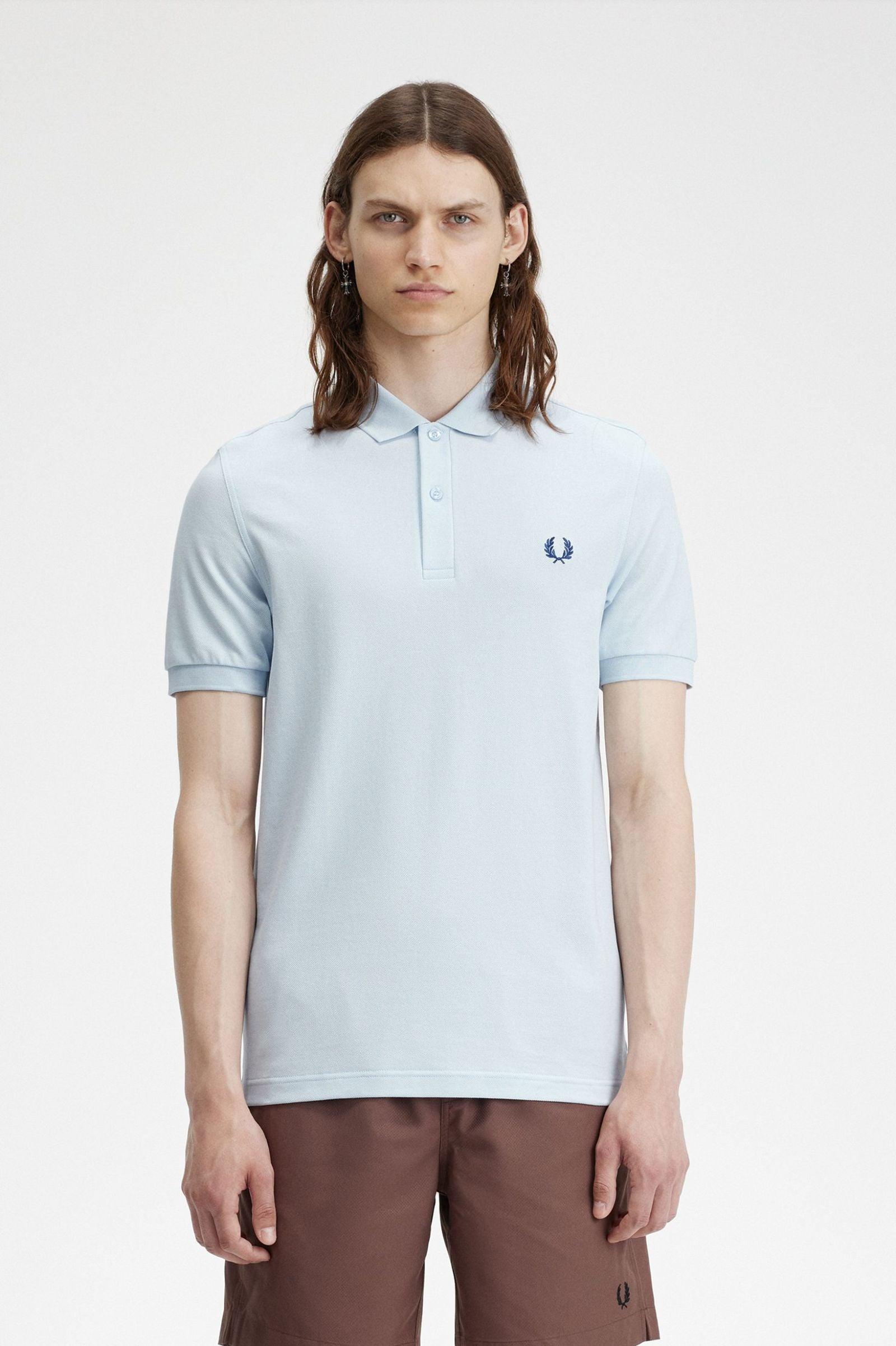 Polo Fred Perry M6000 Hielo Claro Azul Medianoche - ECRU