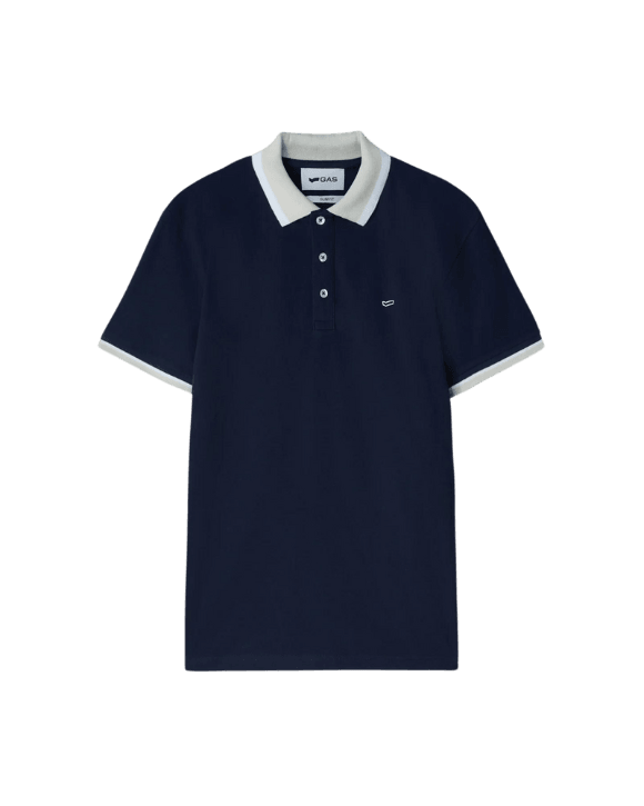 Polo GAS Ralph Slim Fit Azul - ECRU