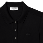 Polo Lacoste de Mujer en Piqué de Algodón Stretch Negro - ECRU