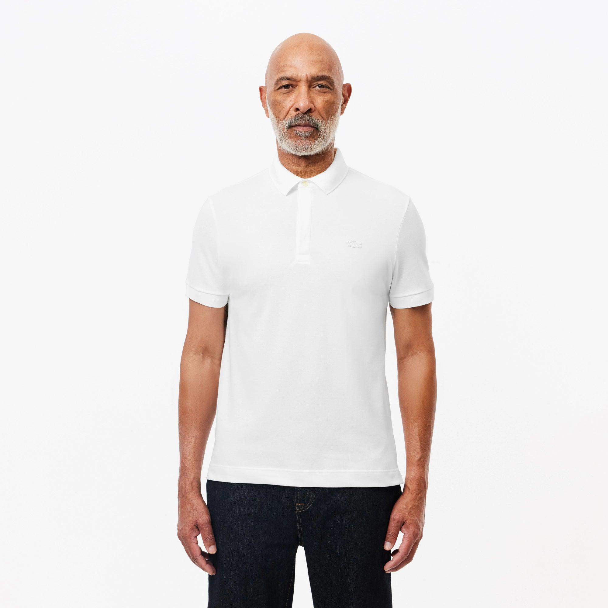 Polo Lacoste Paris Regular Fit Blanc - ECRU