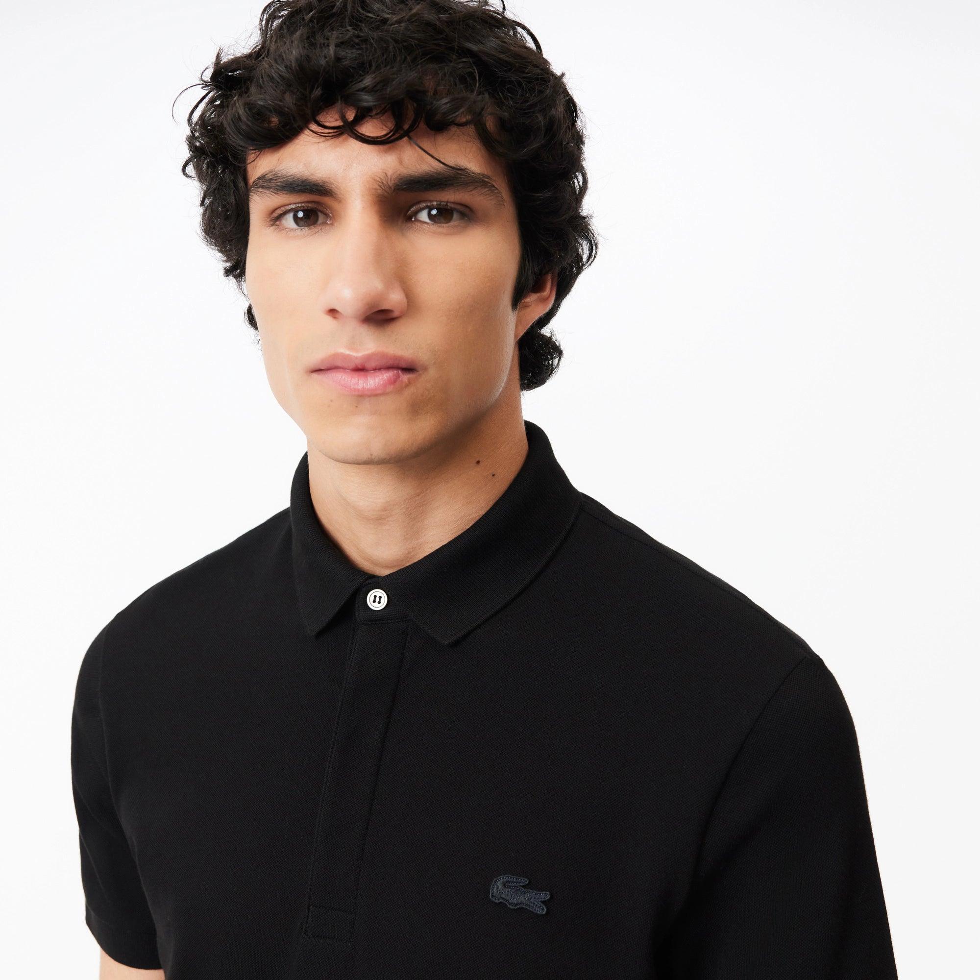 Polo Lacoste Paris Regular Fit Noir - ECRU