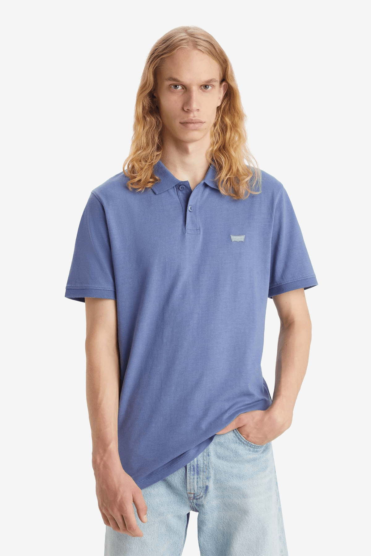 Polo Levi's® de Hombre Slim Housemark Coastal Fjord - ECRU