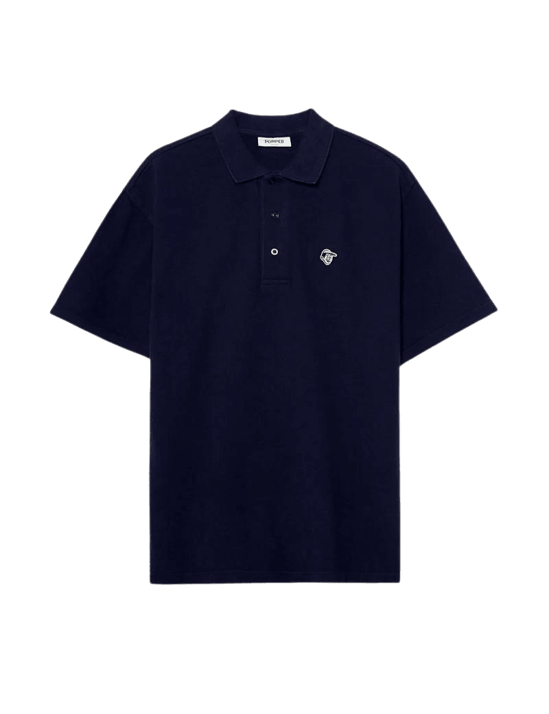 Polo Pompeii Navy Emilio - ECRU