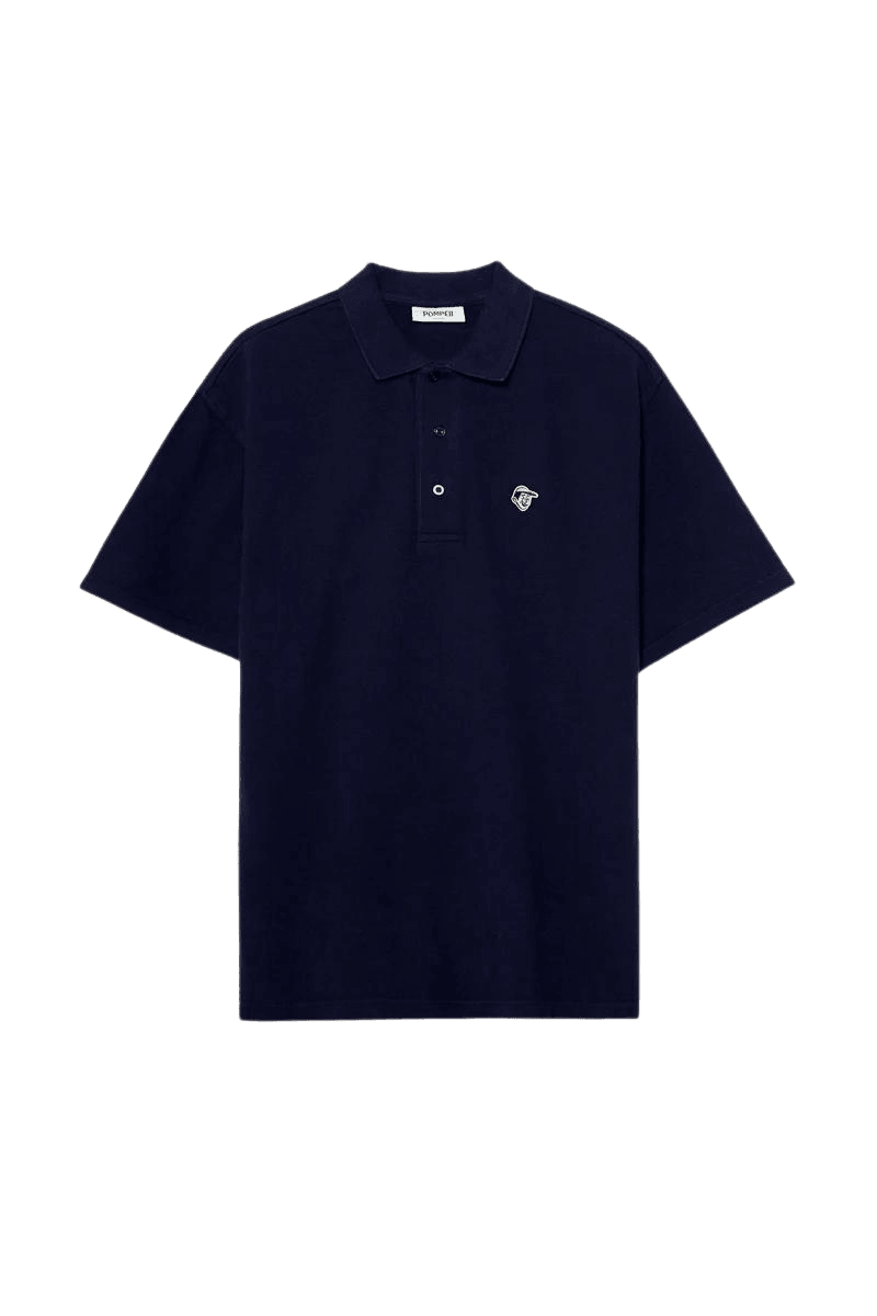 Polo Pompeii Navy Emilio - ECRU