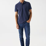 Polo Salsa Jeans Básico Regular Fit Blue - ECRU