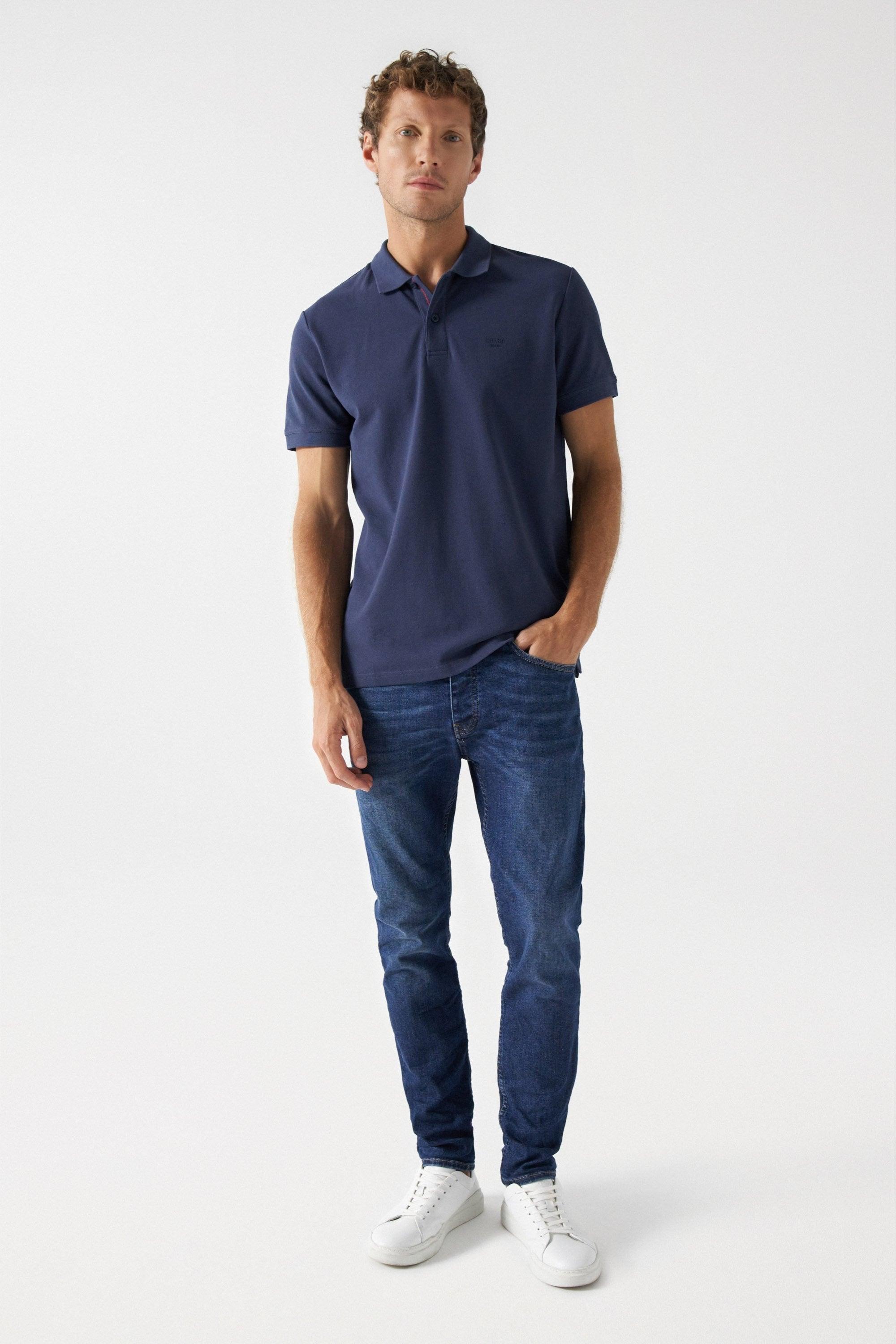 Polo Salsa Jeans Básico Regular Fit Blue - ECRU