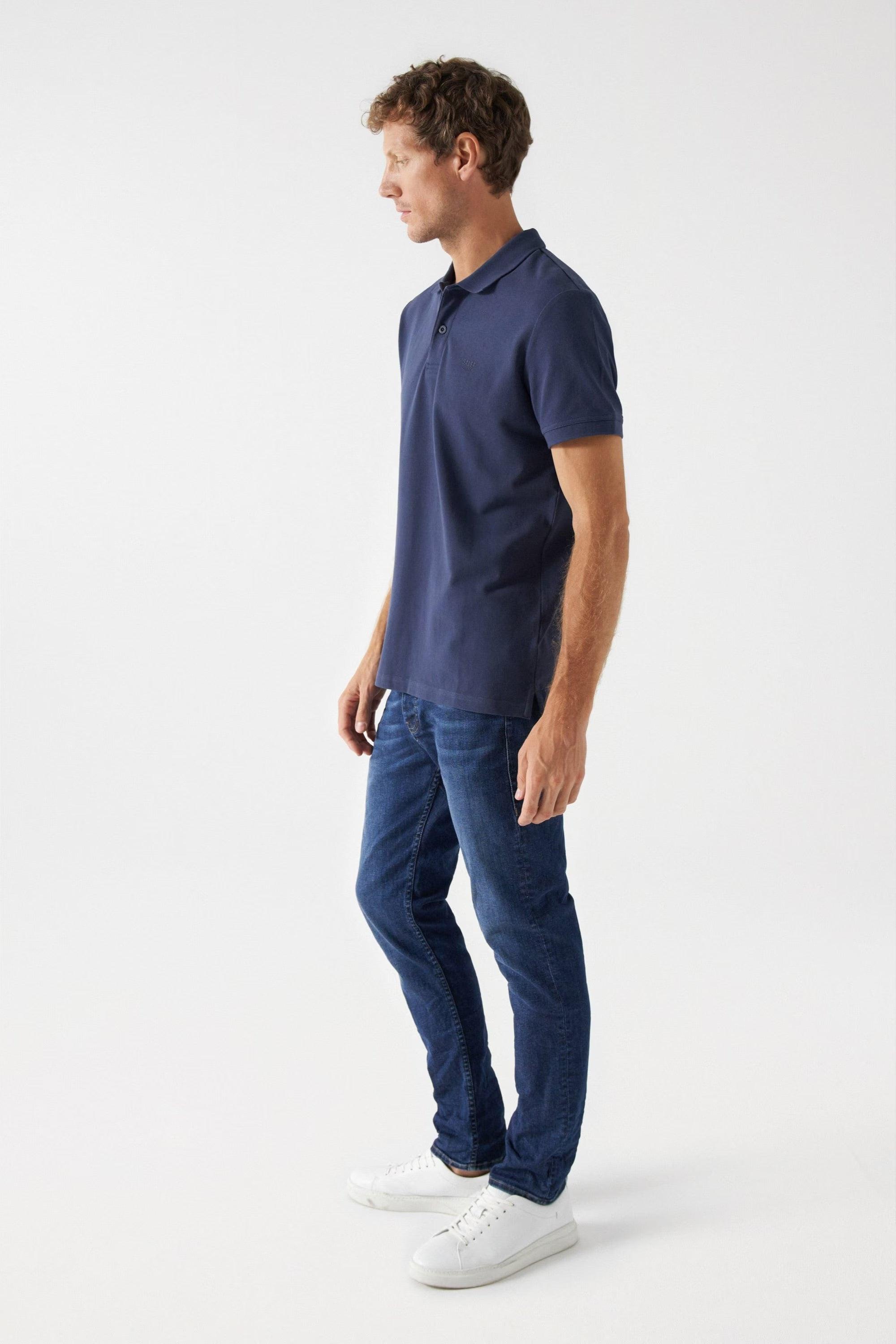 Polo Salsa Jeans Básico Regular Fit Blue - ECRU