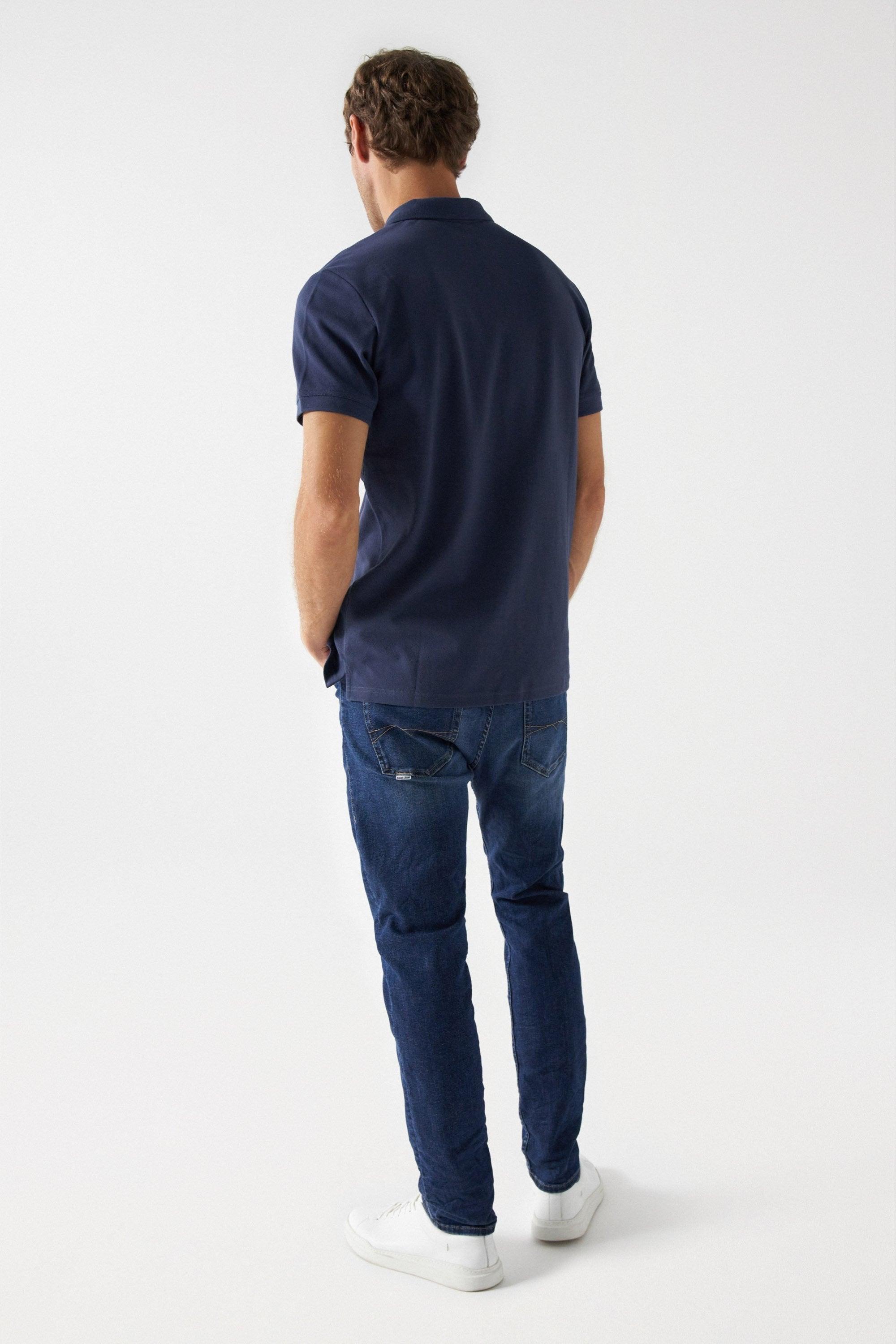 Polo Salsa Jeans Básico Regular Fit Blue - ECRU