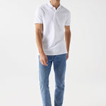 Polo Salsa Jeans Básico Regular Fit White - ECRU