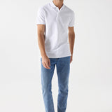 Polo Salsa Jeans Básico Regular Fit White - ECRU