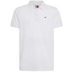 Polo Tommy Jeans Slim Placket Blanco - ECRU