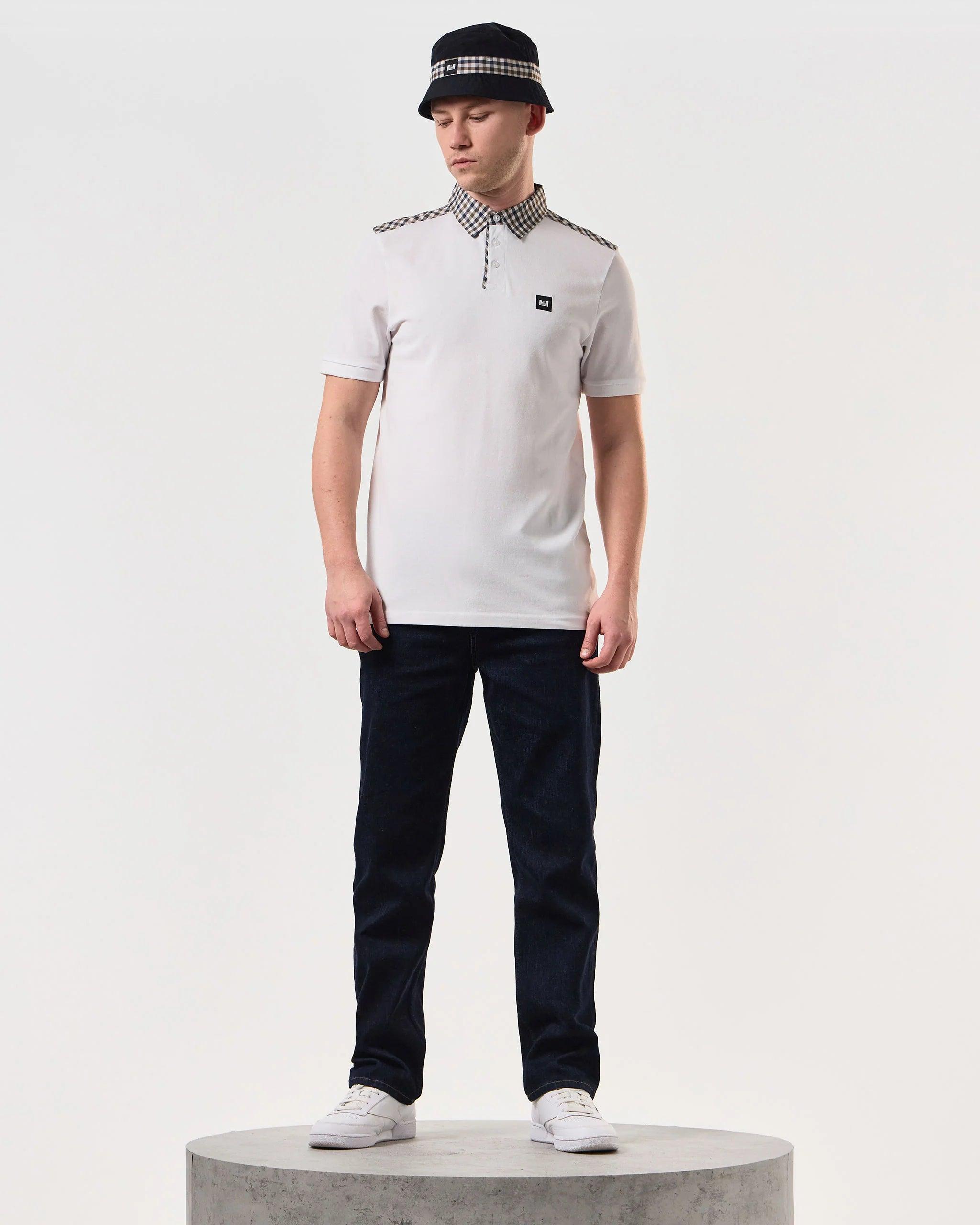 Polo Weekend Offender Costa Mid Check Collar White - ECRU