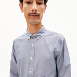 ARMEDANGELS Quaasa Stripes White Faded Indigo Shirt