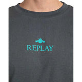 Camiseta REPLAY Básica con Logo Verde