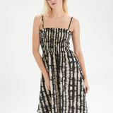 24COLOURS Tie Dye Print Dress Black 21131