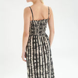 24COLOURS Tie Dye Print Dress Black 21131