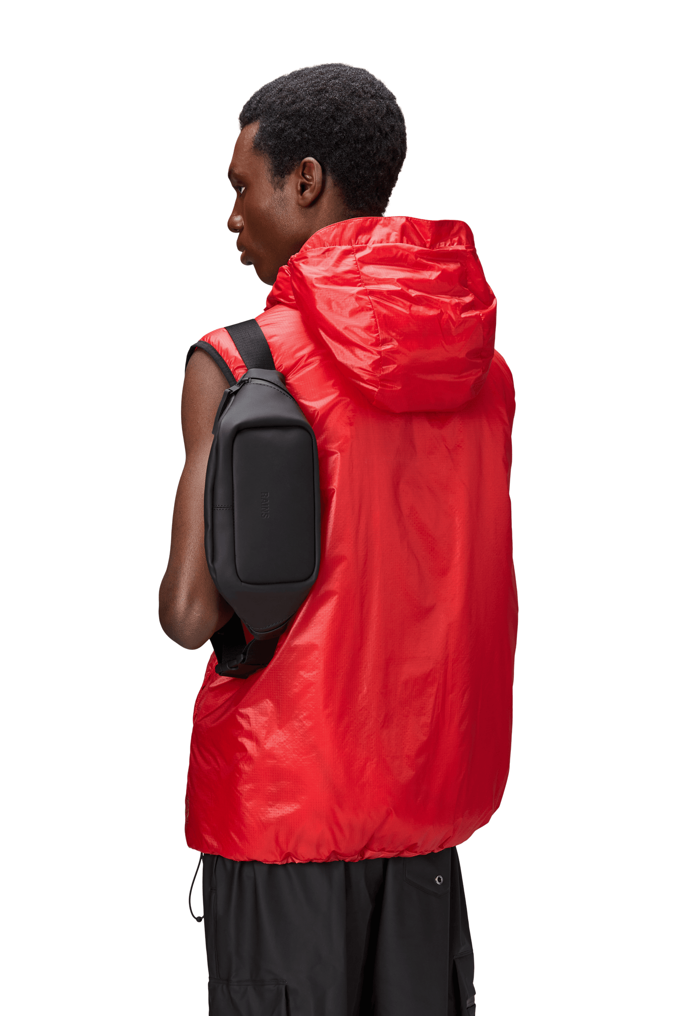 Riñonera Rains Impermeable Bum Bag Mini W3 Black - ECRU