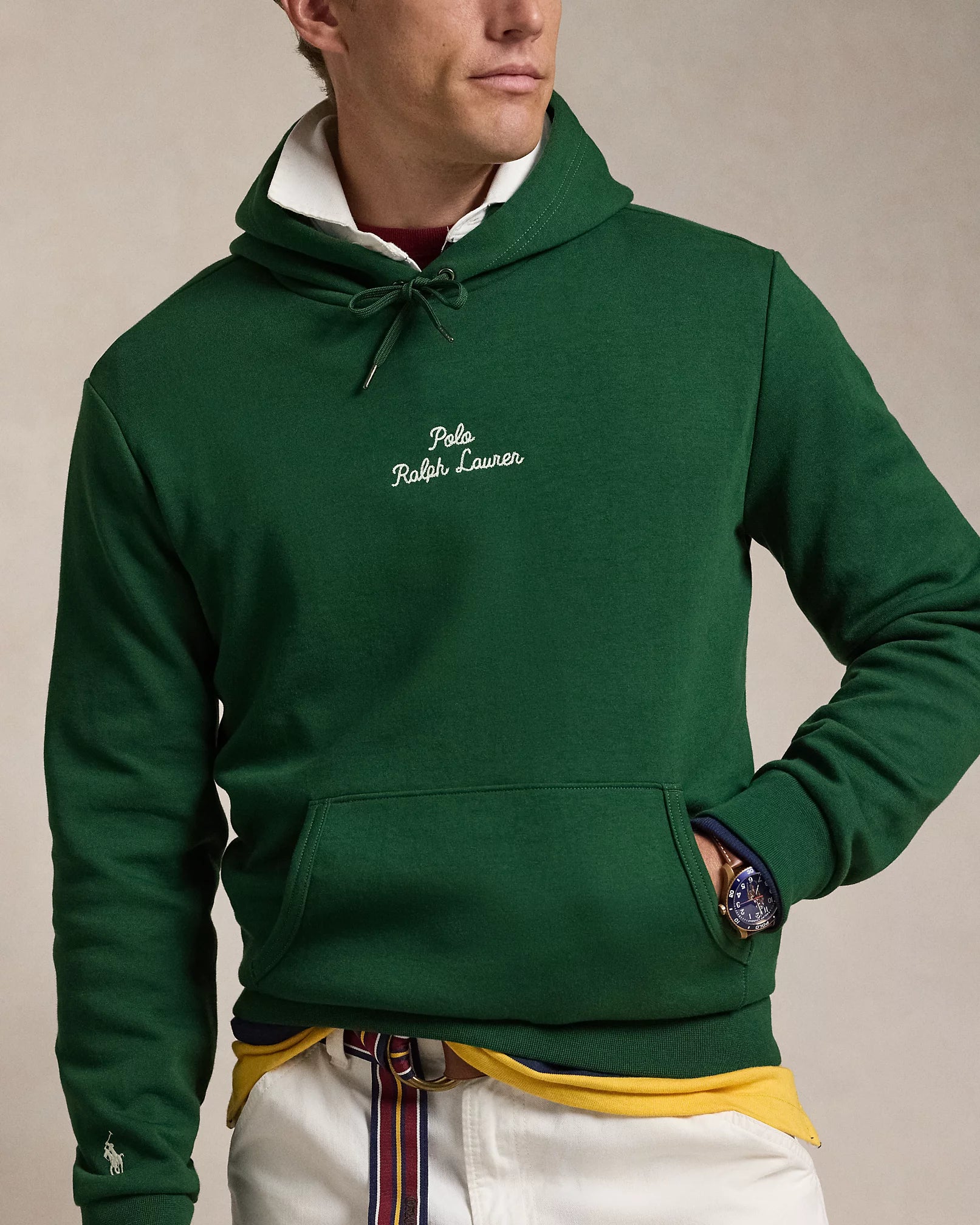 Sudadera POLO RALPH LAUREN de punto doble con capucha