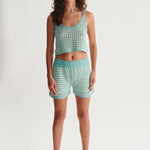 Shorts 24colours Crochet 60815a Blue - ECRU