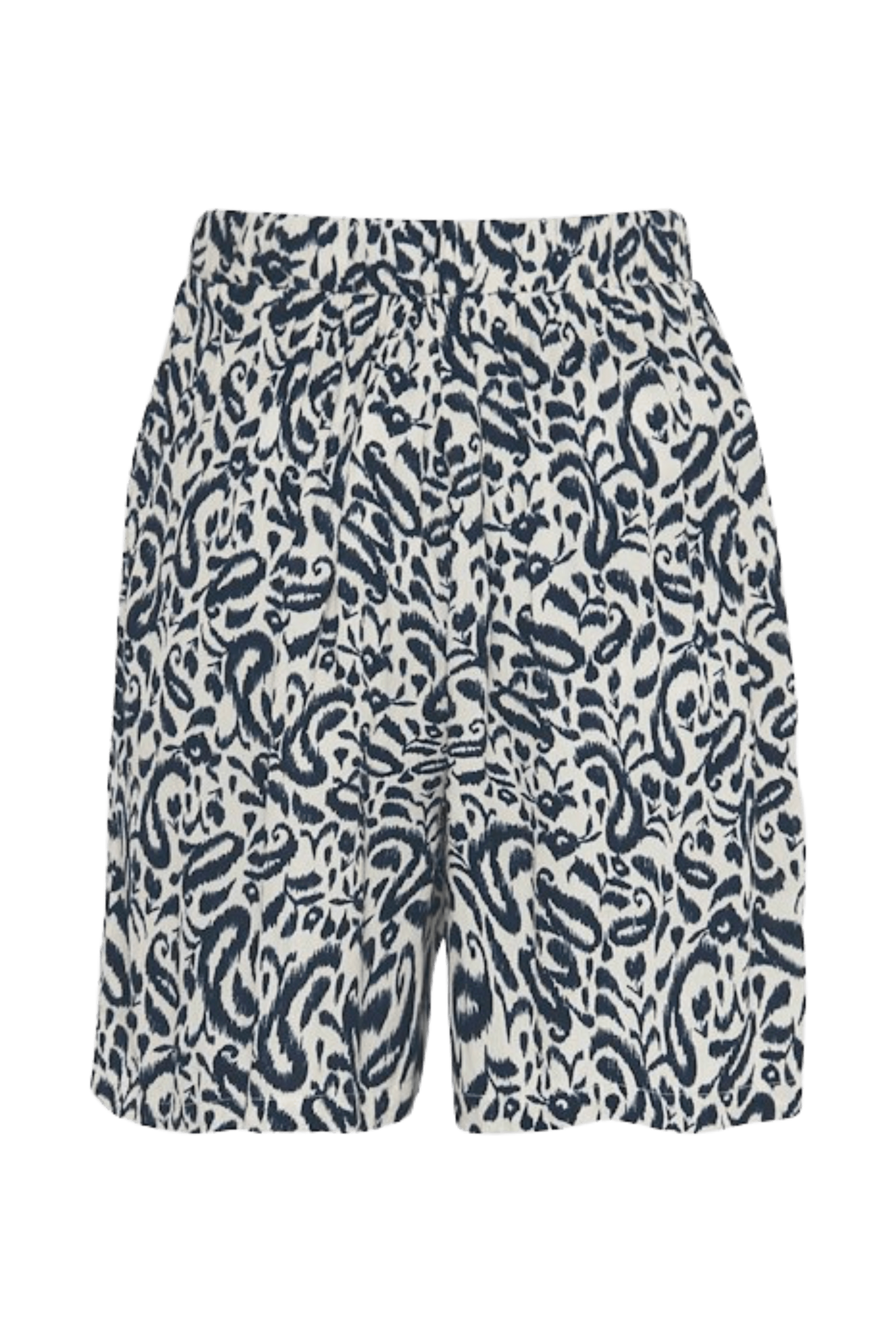 Shorts ICHI Marrakech Aop Total Eclipse Paisley - ECRU