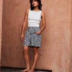 Shorts ICHI Marrakech Aop Total Eclipse Paisley - ECRU