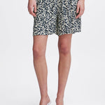 Shorts ICHI Marrakech Aop Total Eclipse Paisley - ECRU