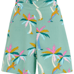 Shorts Sugarhill Enola Green Rainbow Palms - ECRU