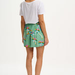 Shorts Sugarhill Enola Green Rainbow Palms - ECRU