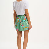 Shorts Sugarhill Enola Green Rainbow Palms - ECRU