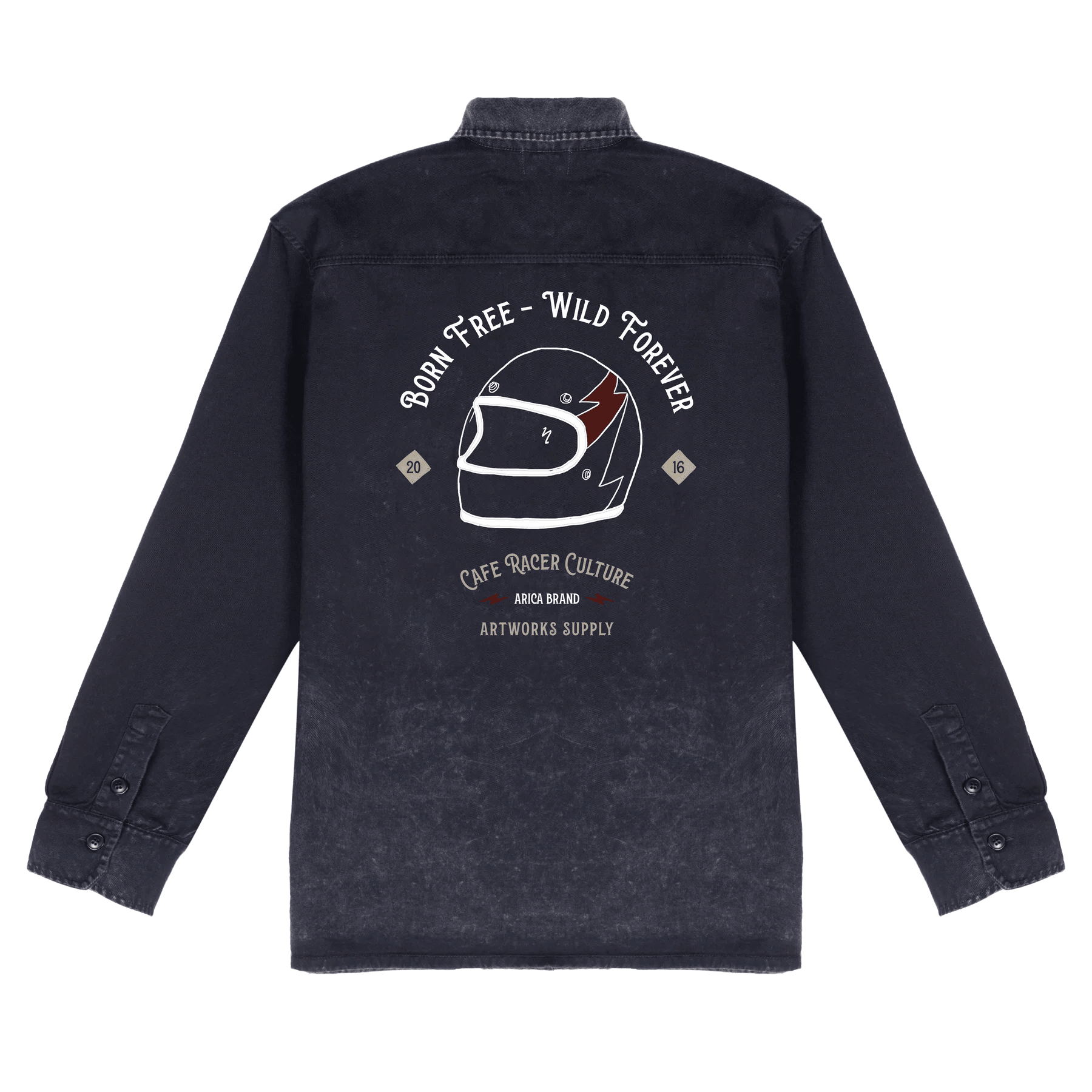 Sobrecamisa Arica Born Free Navy Premium - ECRU