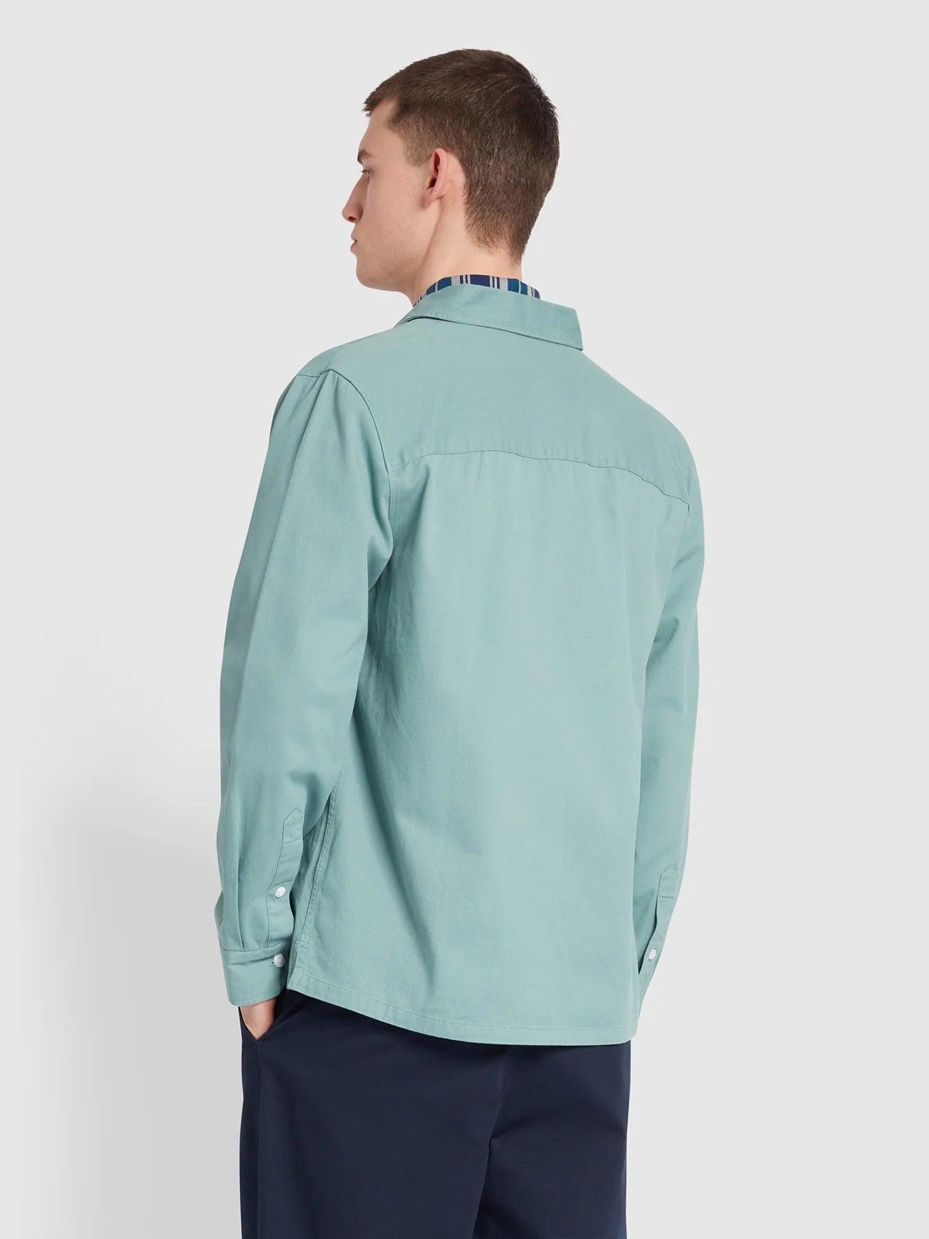 Sobrecamisa Farah Leon Brook Blue - ECRU