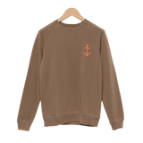 Sudadera Cunha Coca Orange Logo - ECRU