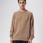 Sudadera Cunha Coca Orange Logo - ECRU