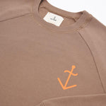 Sudadera Cunha Coca Orange Logo - ECRU