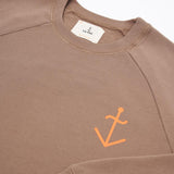 Sudadera Cunha Coca Orange Logo - ECRU