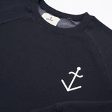 Sudadera Cunha Dark Navy Ecru Logo - ECRU