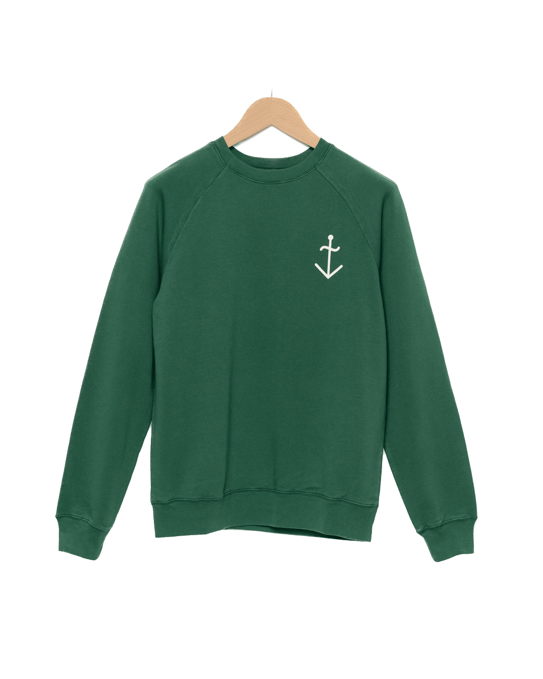 Sudadera Cunha Hunter Green Ecru Logo - ECRU