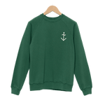 Sudadera Cunha Hunter Green Ecru Logo - ECRU