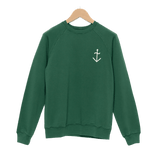 Sudadera Cunha Hunter Green Ecru Logo - ECRU