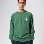 Sudadera Cunha Hunter Green Ecru Logo - ECRU