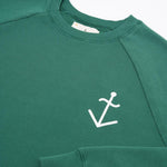 Sudadera Cunha Hunter Green Ecru Logo - ECRU