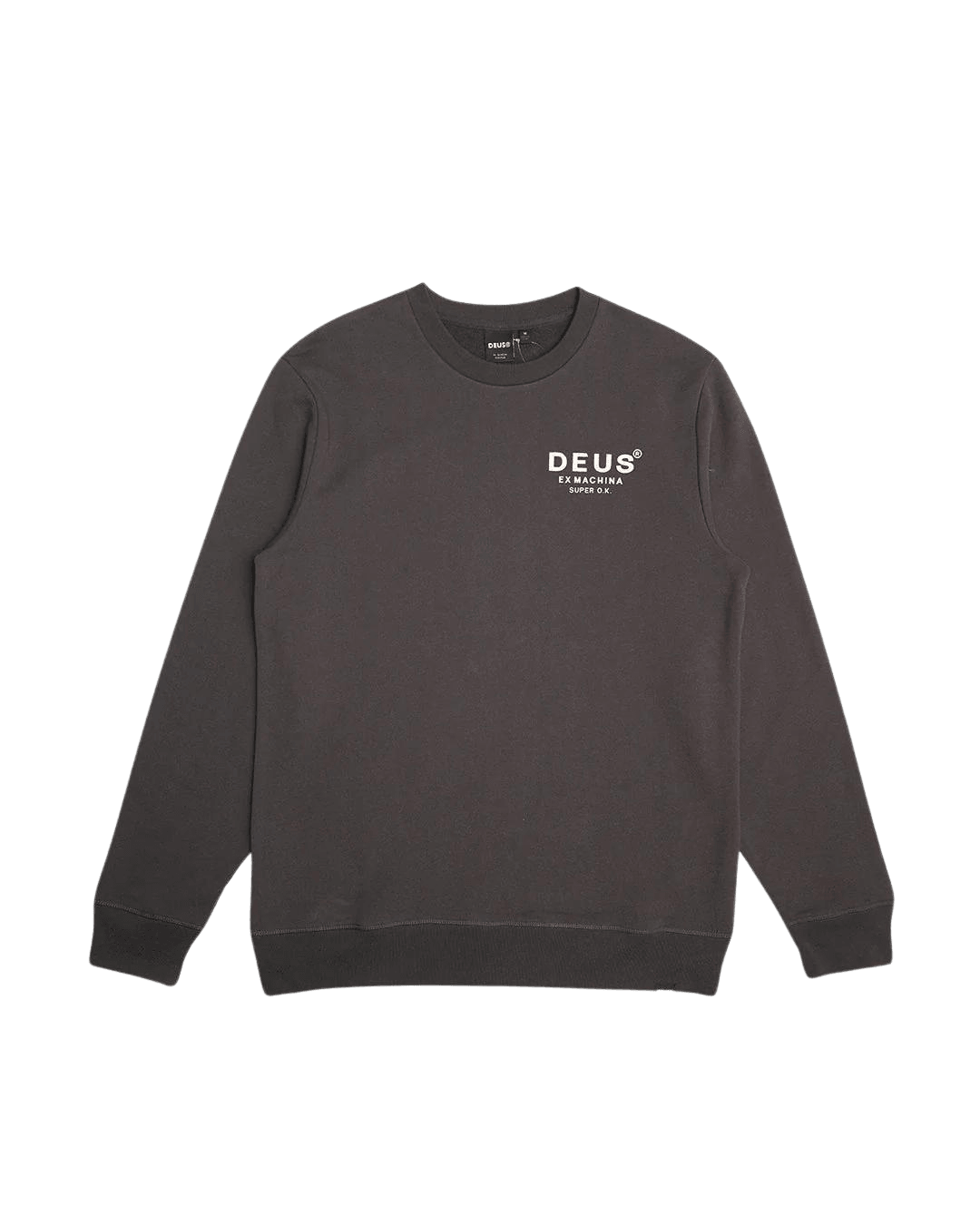 Sudadera Deus Ex Machina Chatterbox Crew Anthracite - ECRU