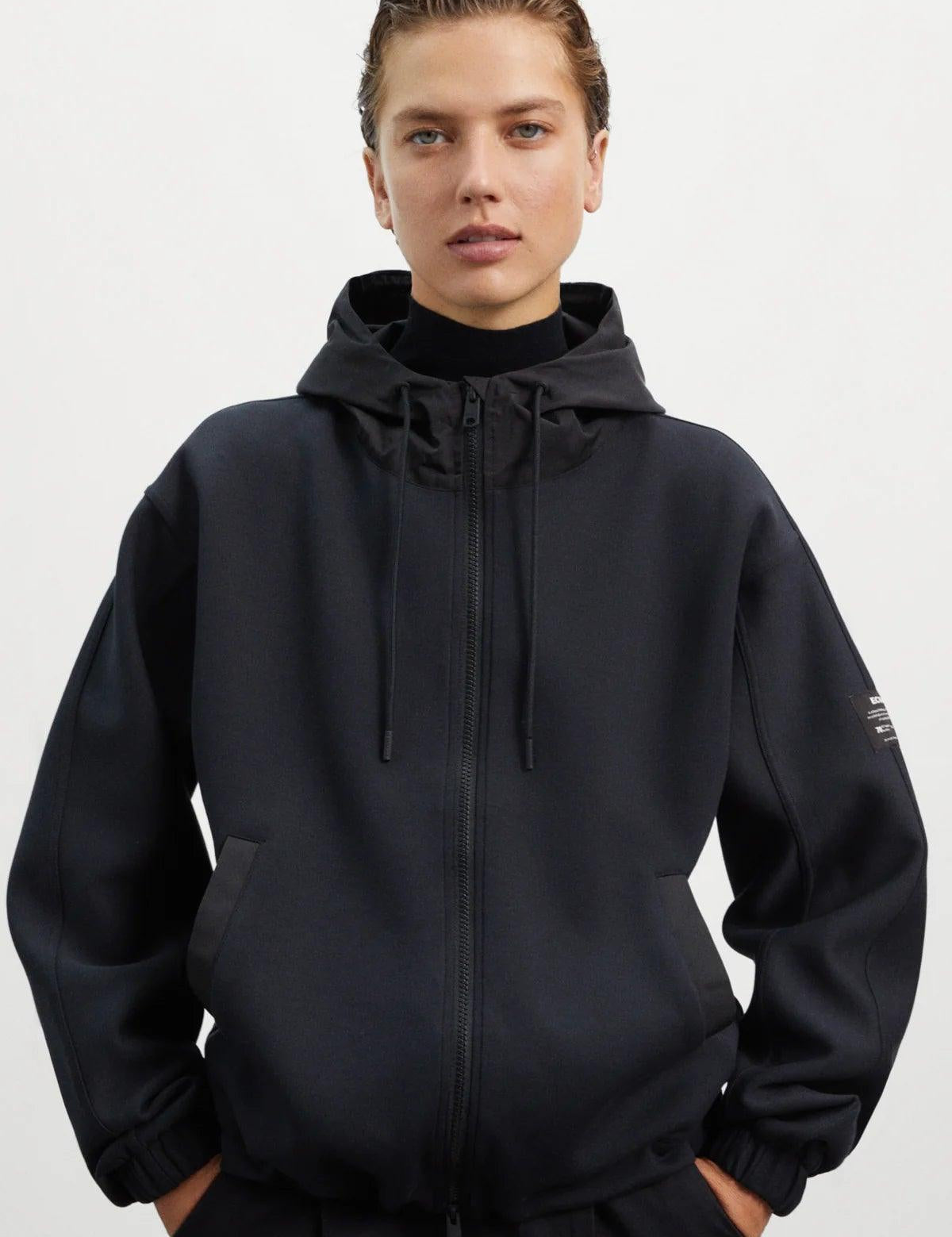 Sudadera Ecoalf Oversize Kamet Black - ECRU