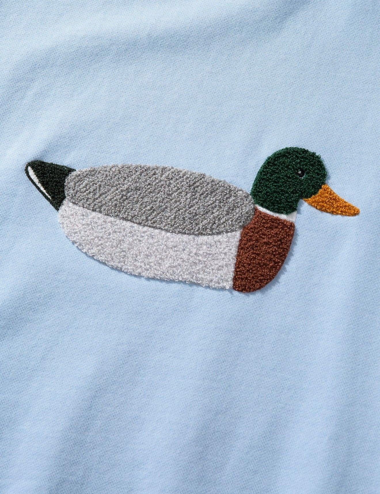 Sudadera Edmmond Studios Duck Hunt Plain Light Blue - ECRU