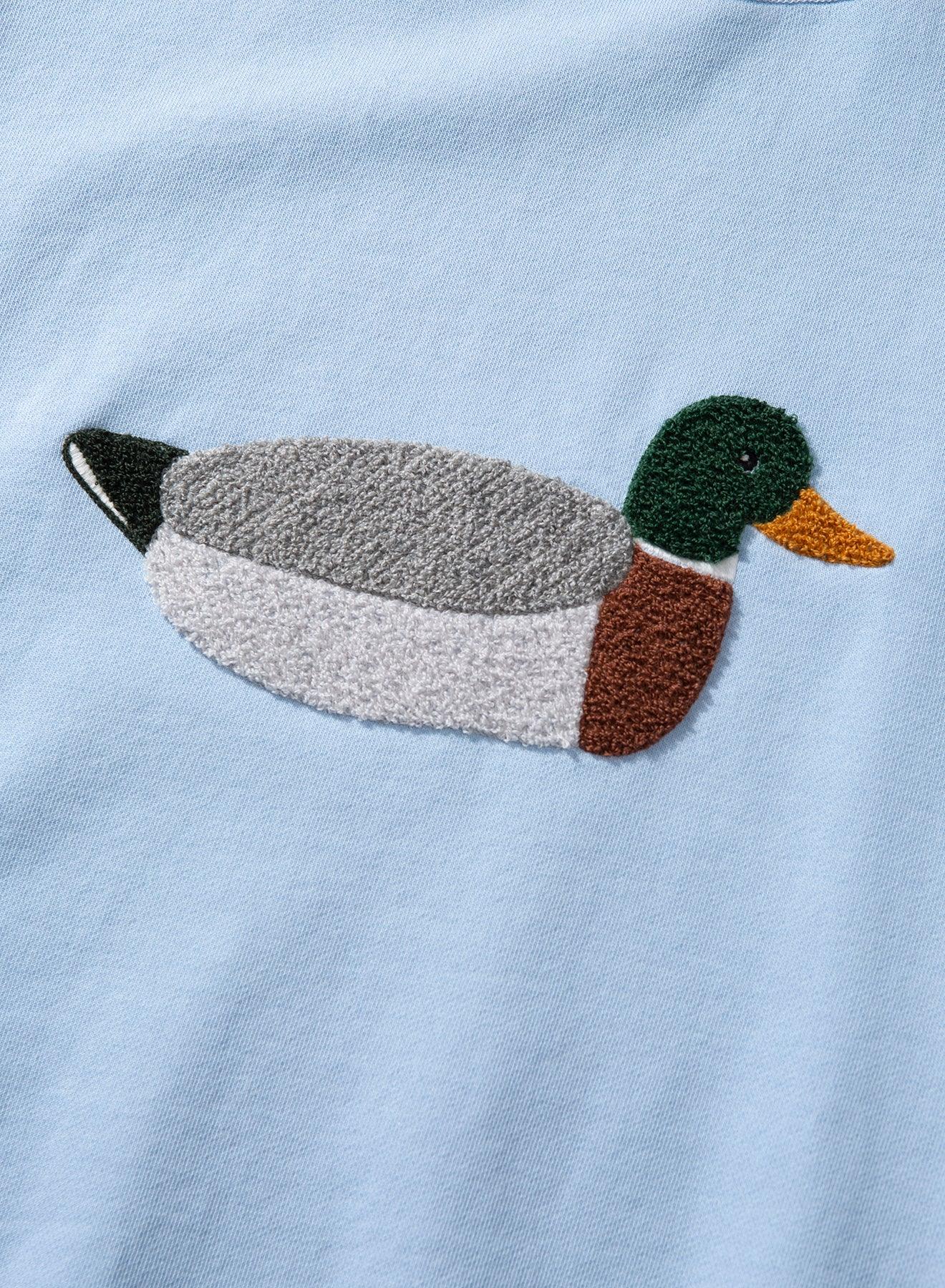 Sudadera Edmmond Studios Duck Hunt Plain Light Blue - ECRU