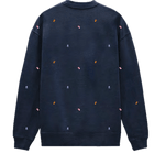 Sudadera El Pulpo All Over Azul Marino - ECRU