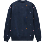 Sudadera El Pulpo All Over Azul Marino - ECRU