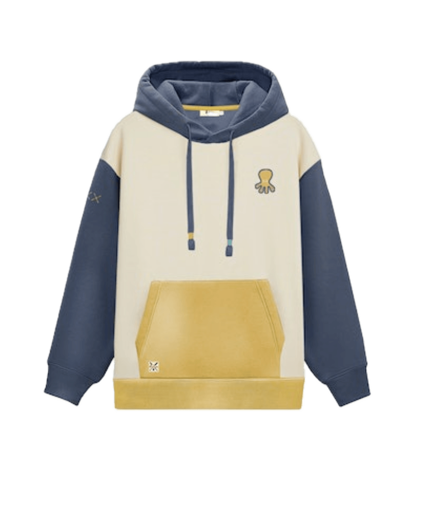 Sudadera El Pulpo Colour Block Logo Blanco Roto - ECRU