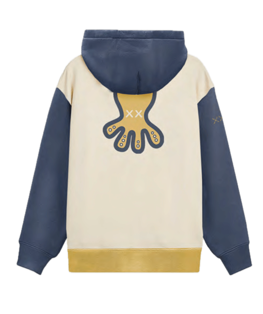 Sudadera El Pulpo Colour Block Logo Blanco Roto - ECRU