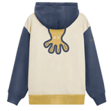 Sudadera El Pulpo Colour Block Logo Blanco Roto - ECRU